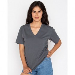 Los Angeles Apparel 24056 USA-Made Fine Jersey V-Neck T-Shirt