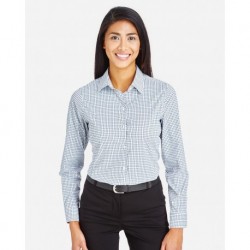 Devon & Jones DG540W Women's CrownLux Performance Micro Windowpane Woven Dress Shirt