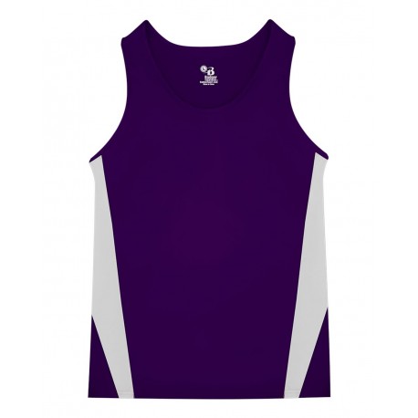 8667 Alleson Athletic 8667 Stride Singlet PURPLE/ WHITE