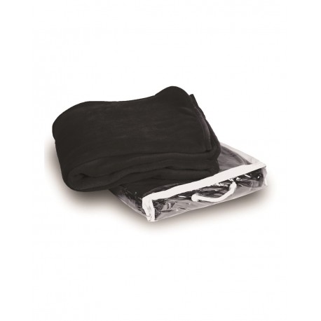 8707 Alpine Fleece 8707 Micro Coral Fleece Blanket BLACK