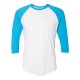 BB453W American Apparel White/ Neon Heather Blue