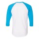 BB453W American Apparel White/ Neon Heather Blue