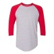 BB453W American Apparel Heather Grey/ Red