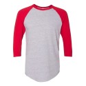 BB453W American Apparel Heather Grey/ Red