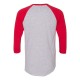 BB453W American Apparel Heather Grey/ Red