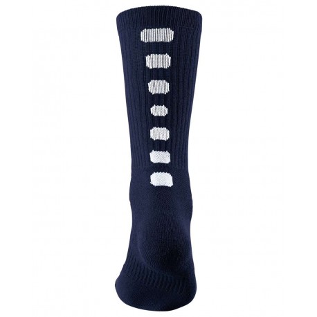 6091 Augusta Sportswear 6091 Colorblocked Crew Socks NAVY/ WHITE