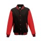 JHA043 AWDis Jet Black/ Fire Red
