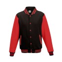 JHA043 AWDis Jet Black/ Fire Red