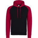 JHA009 AWDis Jet Black/ Fire Red
