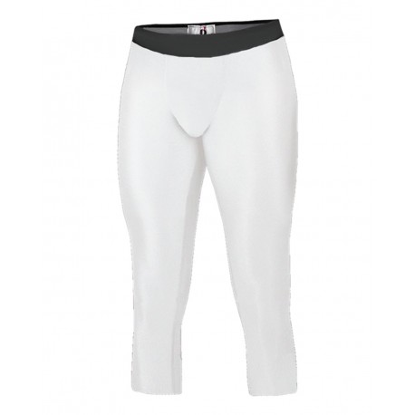 2611 Badger 2611 Youth Calf Length Compression Tight WHITE