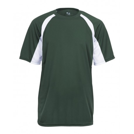 2144 Badger 2144 Youth B-Core Hook T-Shirt FOREST/ WHITE