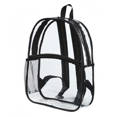 BE259 BAGedge BE259 Clear PVC Stadium Backpack BLACK