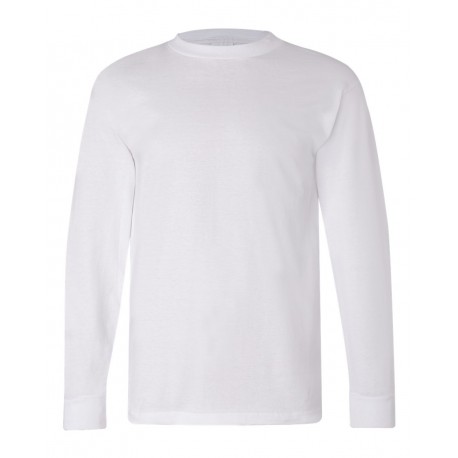 6100 Bayside 6100 USA-Made Long Sleeve T-Shirt WHITE