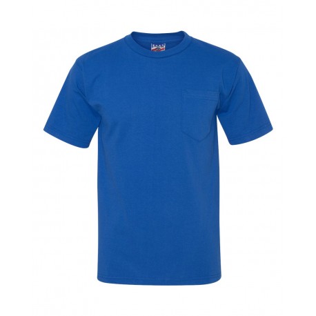 3015 Bayside 3015 Union-Made Pocket T-Shirt ROYAL BLUE