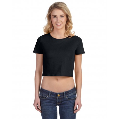 6681 Bella + Canvas 6681 Ladies' Poly-Cotton Crop T-Shirt BLACK