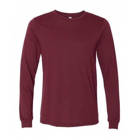3501CVC BELLA + CANVAS 3501CVC Heather CVC Long Sleeve Tee HEATHER CARDINAL