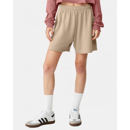 3797 BELLA + CANVAS 3797 FWD Fashion Women's Cutoff Fleece Shorts TAN