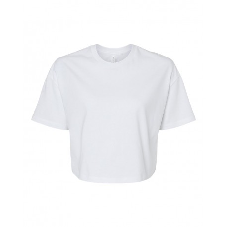 6482 BELLA + CANVAS 6482 Women's Jersey Crop Tee WHITE