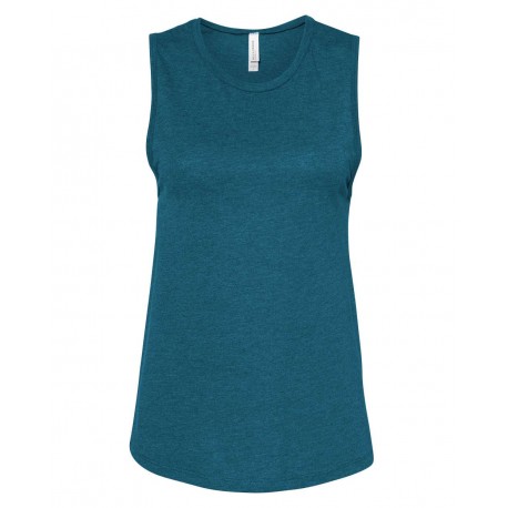 6003 BELLA + CANVAS 6003 Women's Jersey Muscle Tank Heather Deep Teal