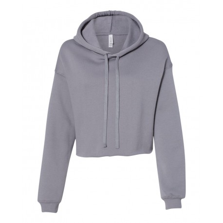 7502 BELLA + CANVAS 7502 Women's Crop Fleece Hoodie STORM