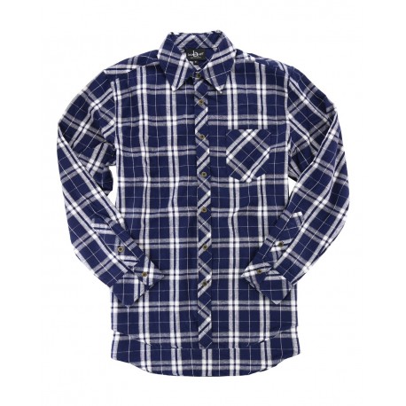 F50 Boxercraft F50 Women's Flannel Shirt NAVY/ SILVER