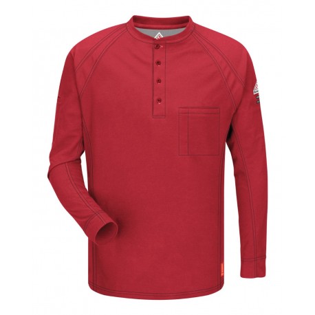 QT20 Bulwark QT20 Long Sleeve Henley RED