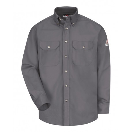 SLU2T Bulwark SLU2T Dress Uniform Shirt - Excel FR ComforTouch - 7 oz. - Tall Sizes GREY