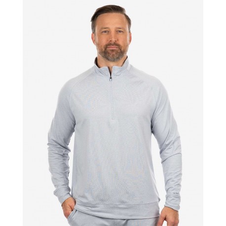 8167 Burnside 8167 Dawn to Dusk Quarter-Zip Pullover Heather Light Grey