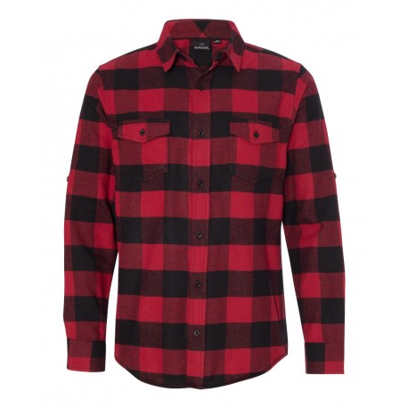 8210 Burnside 8210 Yarn-Dyed Long Sleeve Flannel Shirt Red/ Black Buffalo