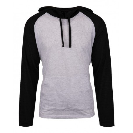 8127 Burnside 8127 Yarn-Dyed Hooded Raglan T-Shirt WHITE/ BLACK