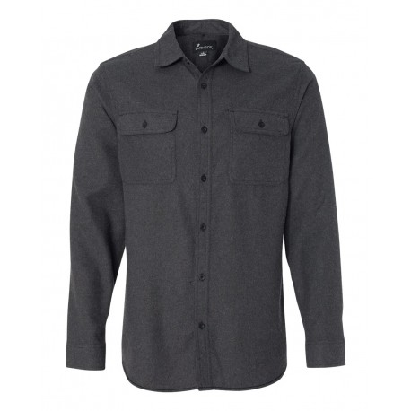 8200 Burnside 8200 Solid Long Sleeve Flannel Shirt CHARCOAL