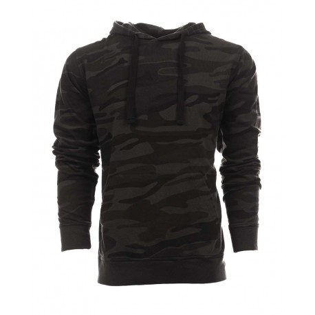 5605 Burnside 5605 Women's Enzyme-Washed French Terry Hooded Sweatshirt Black Camo/ Black