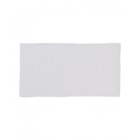 CSUB3060 Carmel Towel Company CSUB3060 Sublimation Velour Beach Towel WHITE
