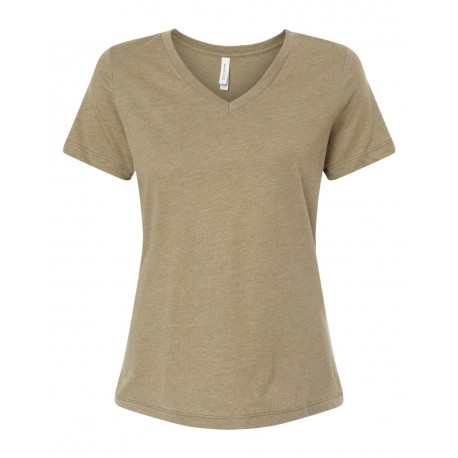 6405CVC BELLA + CANVAS 6405CVC Women's Relaxed Heather CVC V-Neck Tee HEATHER OLIVE