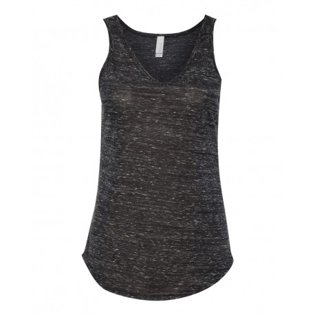 8805 BELLA + CANVAS 8805 Women's Flowy V-Neck Tank BLACK MARBLE