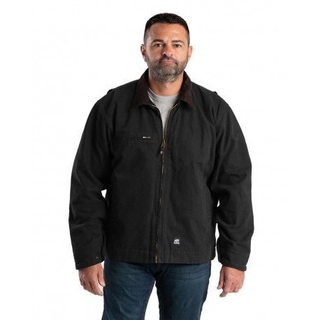 J374 Berne Apparel J374 Highland Washed Gasoline Jacket BLACK