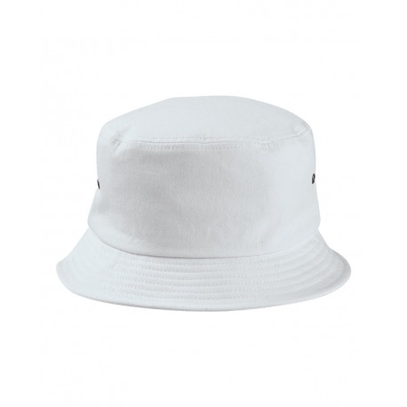 BA534 Big Accessories BA534 Chino Twill Crusher Bucket Hat WHITE