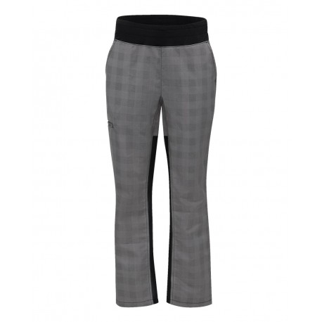 0P1W Chef Designs 0P1W Women's Airflow Chef Pants Grey/ Black Plaid
