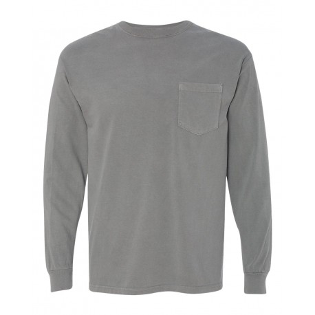 4410 Comfort Colors 4410 Garment-Dyed Heavyweight Long Sleeve Pocket T-Shirt GREY