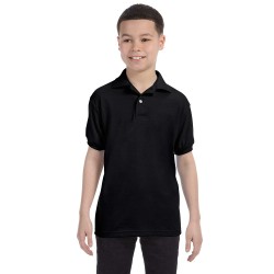 Hanes 054Y Youth 50/50 Ecosmart Jersey Knit Polo
