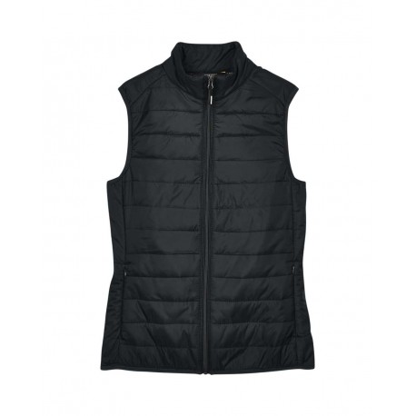 CE702W CORE365 CE702W Women's Prevail Packable Puffer Vest BLACK