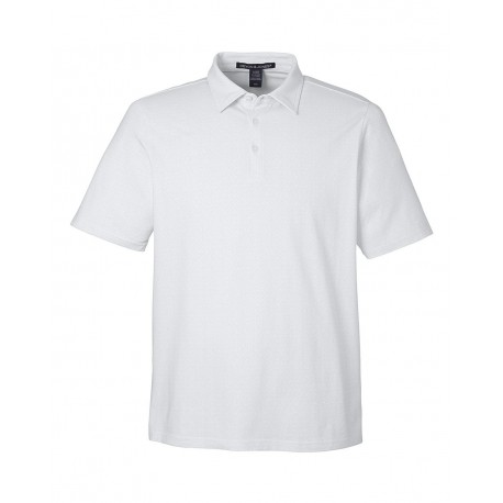 DG101 Devon & Jones DG101 Crownlux Performance Geo Polo WHITE/ SILVER