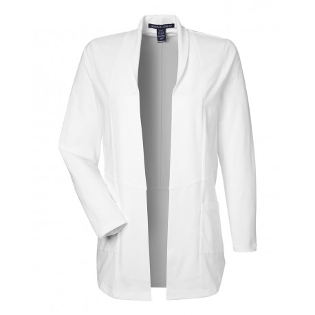 DP125W Devon & Jones DP125W Women's Raleigh Stretch Cardigan WHITE