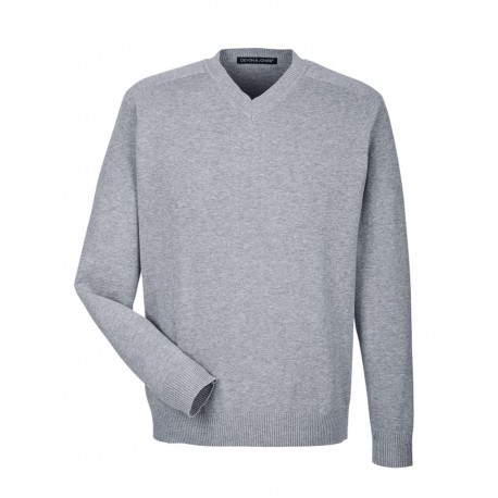 D475 Devon & Jones D475 V-Neck Sweater GREY HEATHER