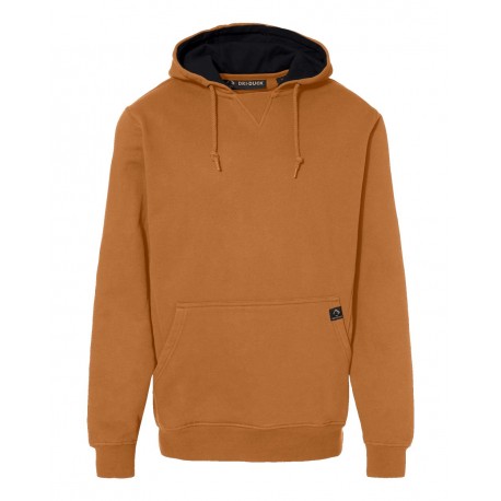 7035 DRI DUCK 7035 Woodland Fleece Hooded Pullover SADDLE