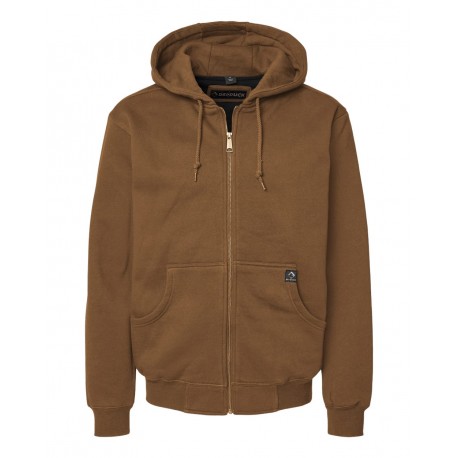 7033 DRI DUCK 7033 Crossfire Heavyweight Power Fleece Hooded Jacket with Thermal Lining SADDLE