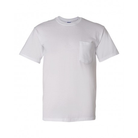 8300 Gildan 8300 DryBlend Pocket T-Shirt WHITE