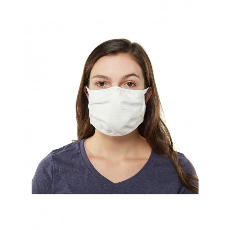 MASKBB Hanes MASKBB 3-Ply Cotton Face Mask WHITE