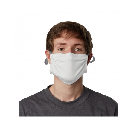 MKPKCR Hanes MKPKCR 2-Ply Cotton Pocket Face Mask WHITE