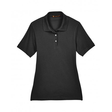 M265W Harriton M265W Women's Easy Blend Polo BLACK